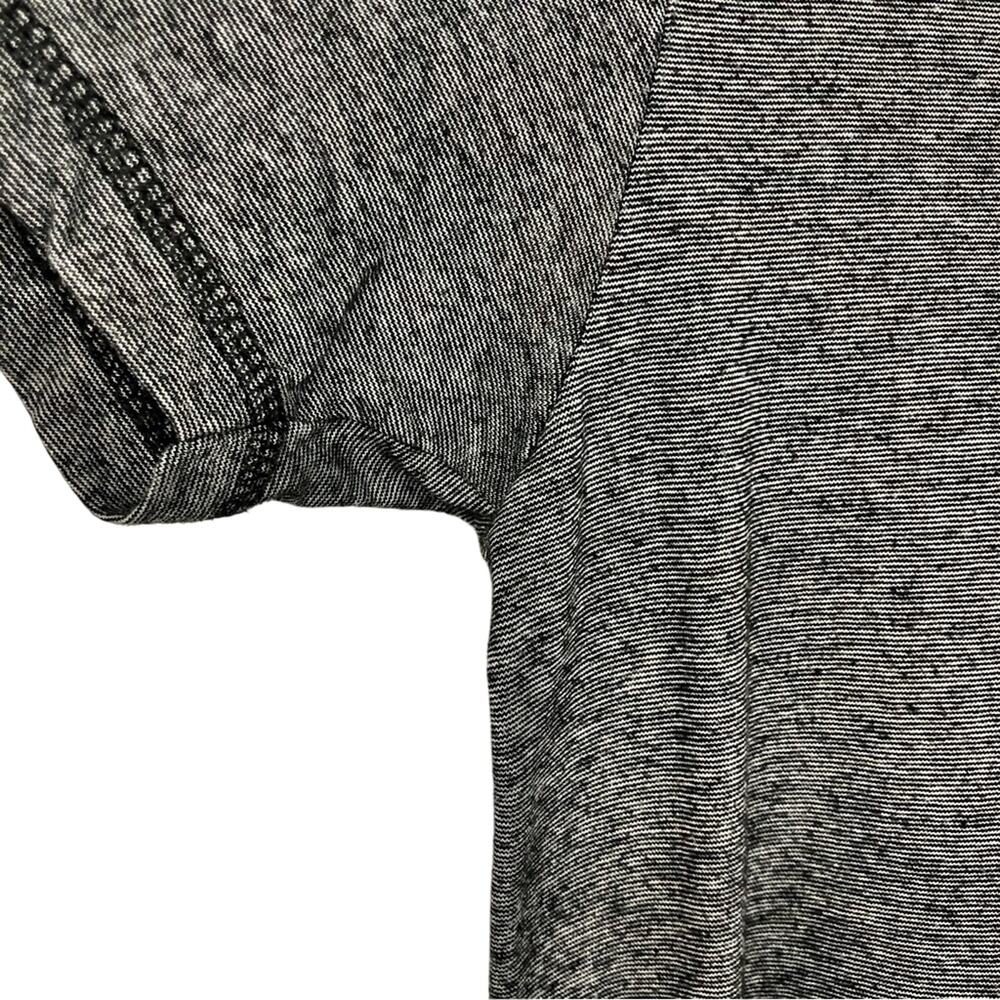 Men's B2 Original Blends Charcoal Black White Slub Knit V Neck T Shirt - Picture 7 of 16